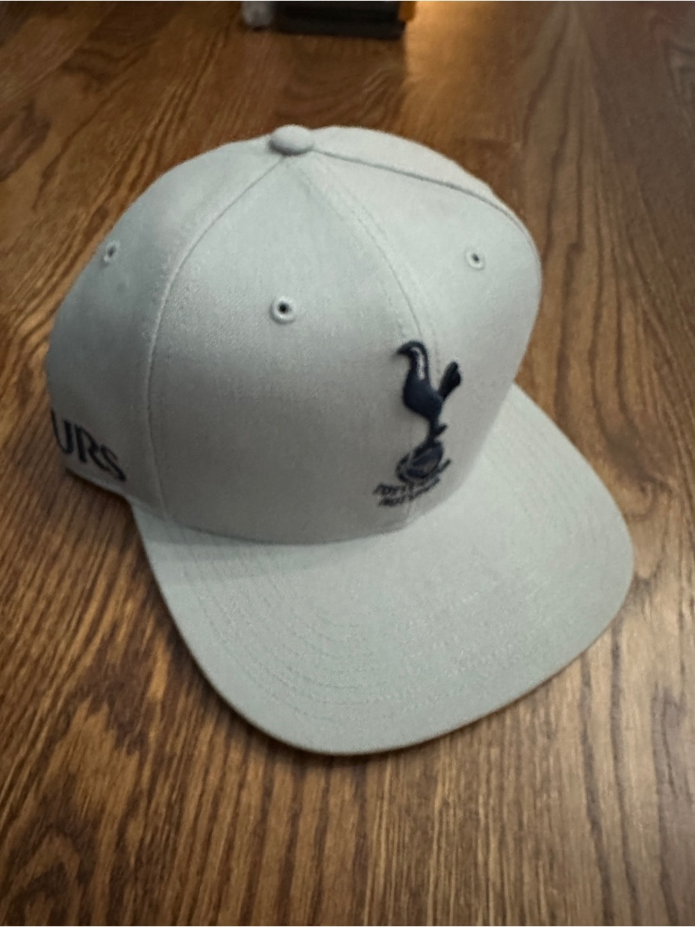 Tottenham Hotspur Light Gray Snapback Hat with Navy Crest